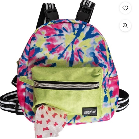 Justice pet nylon tiedye waste bag dispensing back pack and dog harness xs-a - Picture 2 of 6